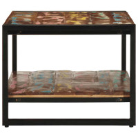 Produktbild för Soffbord flerfärgat 90x50x38 cm massivt trä återvunnet