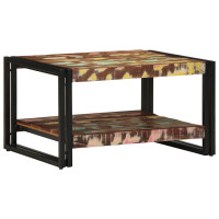 Produktbild för Soffbord flerfärgat 70x50x38 cm massivt trä återvunnet