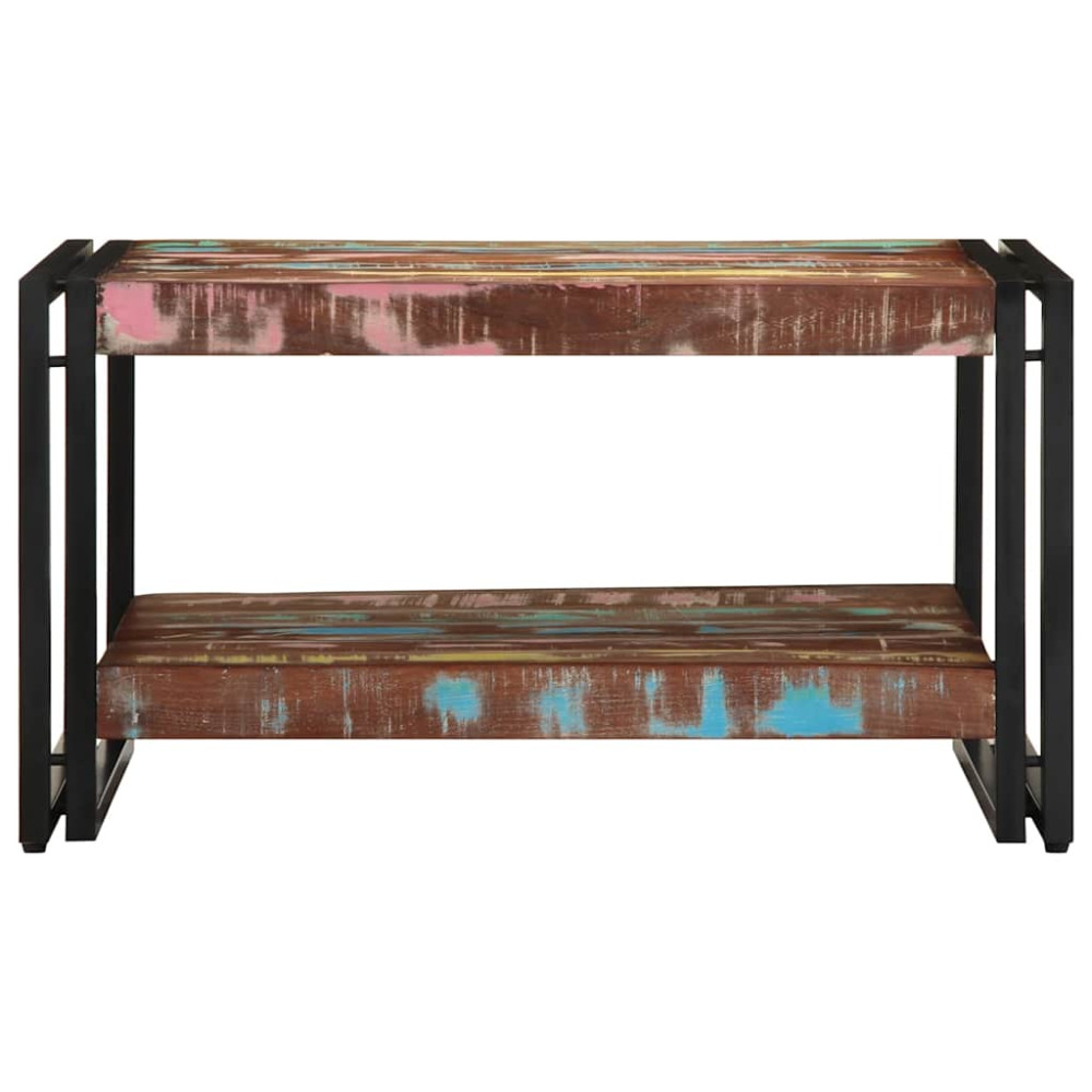 Produktbild för Soffbord flerfärgat 70x50x38 cm massivt trä återvunnet