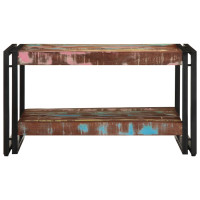 Produktbild för Soffbord flerfärgat 70x50x38 cm massivt trä återvunnet