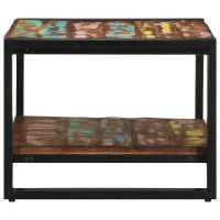 Produktbild för Soffbord flerfärgat 70x50x38 cm massivt trä återvunnet