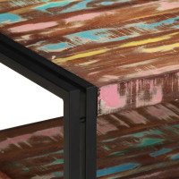 Produktbild för Soffbord flerfärgat 70x50x38 cm massivt trä återvunnet
