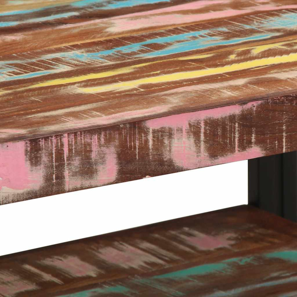 Produktbild för Soffbord flerfärgat 70x50x38 cm massivt trä återvunnet