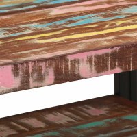 Produktbild för Soffbord flerfärgat 70x50x38 cm massivt trä återvunnet