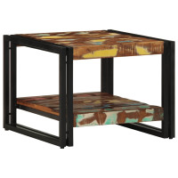 Produktbild för Soffbord flerfärgat 50x50x38 cm massivt trä återvunnet