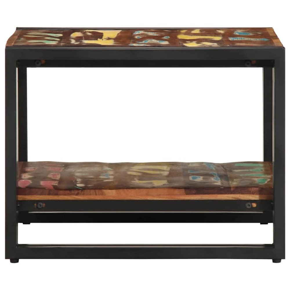 Produktbild för Soffbord flerfärgat 50x50x38 cm massivt trä återvunnet