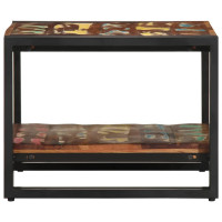 Produktbild för Soffbord flerfärgat 50x50x38 cm massivt trä återvunnet