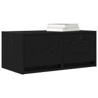 Produktbild för TV-bänkar 2 st svart ek 60x31x25,5 cm konstruerat trä