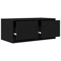 Produktbild för TV-bänkar 2 st svart ek 60x31x25,5 cm konstruerat trä