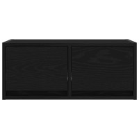 Produktbild för TV-bänkar 2 st svart ek 60x31x25,5 cm konstruerat trä