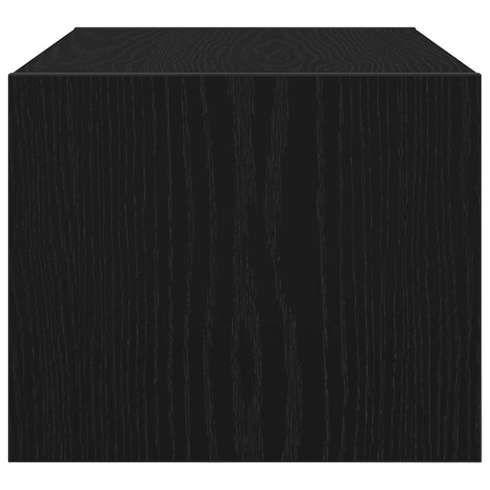 Produktbild för TV-bänkar 2 st svart ek 60x31x25,5 cm konstruerat trä