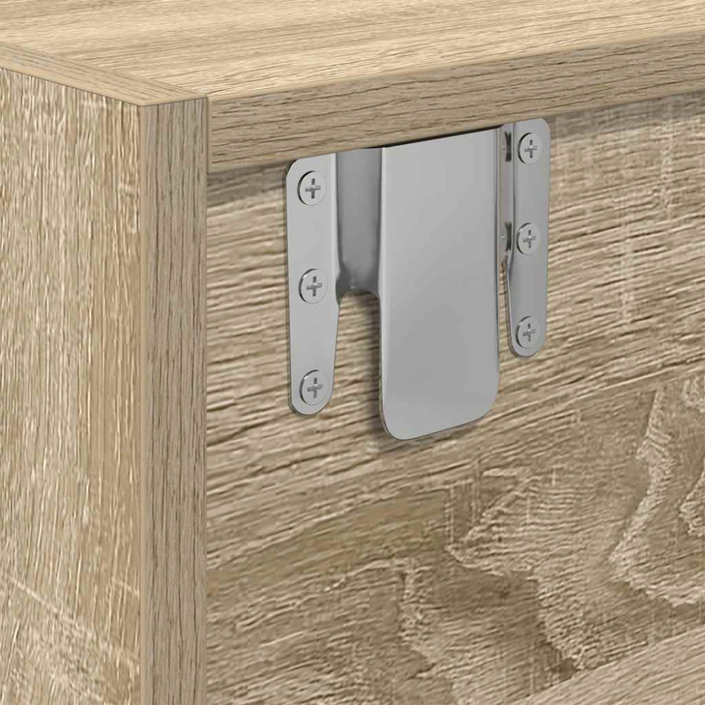 Produktbild för TV-bänkar 2 st Sonoma ek 60x31x25,5 cm konstruerat trä