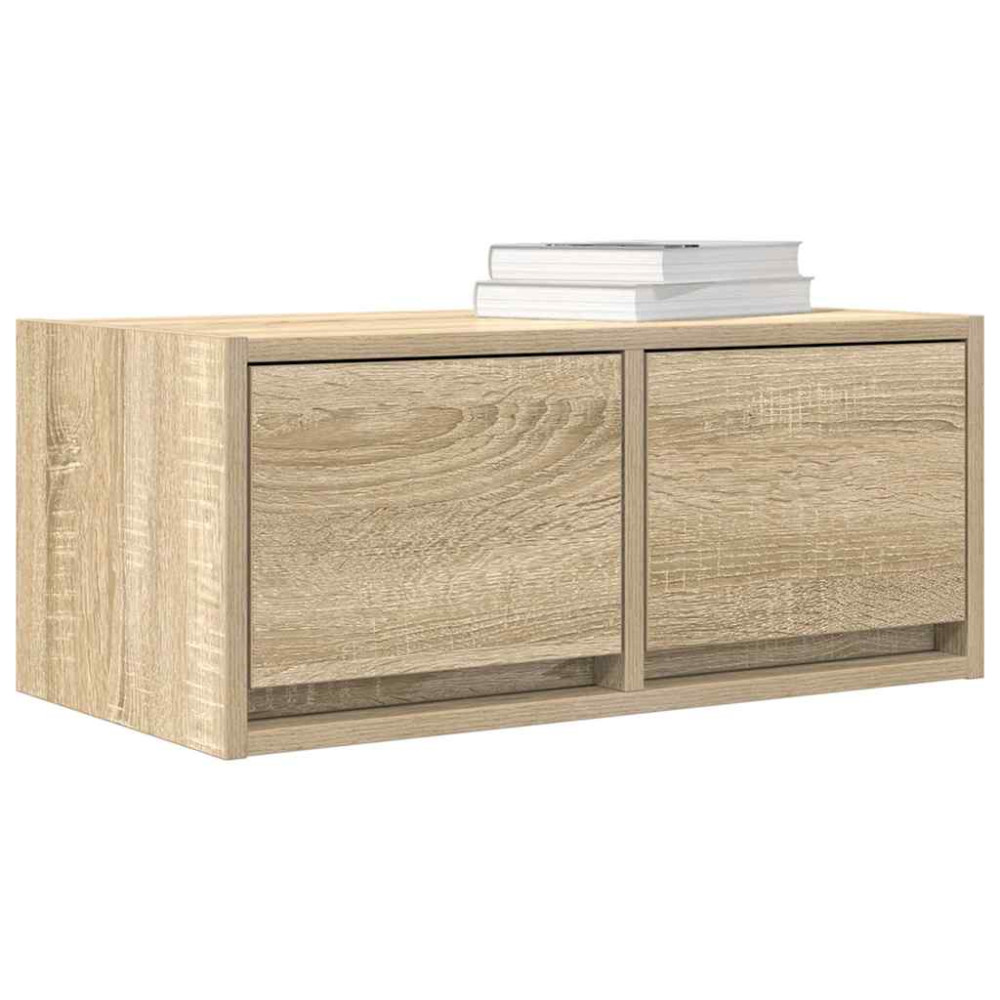 Produktbild för TV-bänkar 2 st Sonoma ek 60x31x25,5 cm konstruerat trä