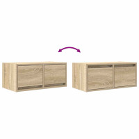 Produktbild för TV-bänkar 2 st Sonoma ek 60x31x25,5 cm konstruerat trä