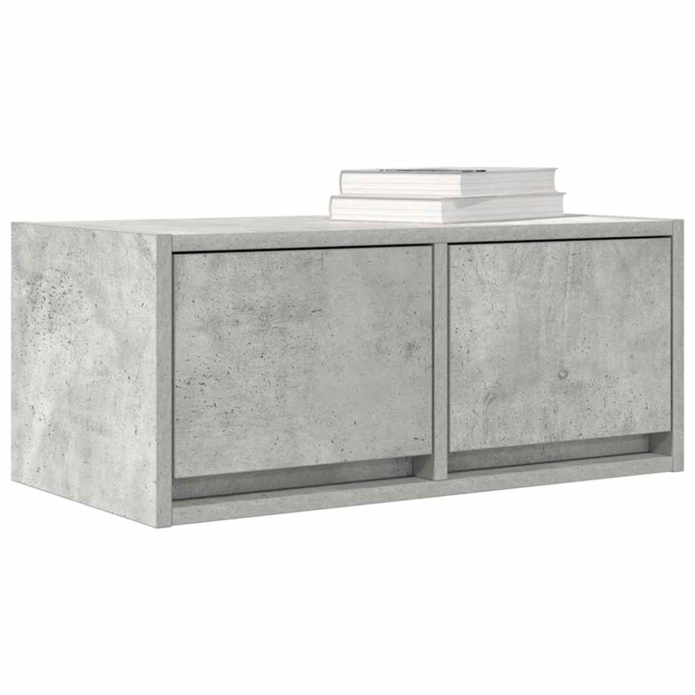 Produktbild för TV-bänkar 2 st betonggrå 60x31x25,5 cm konstruerat trä