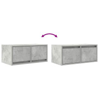 Produktbild för TV-bänkar 2 st betonggrå 60x31x25,5 cm konstruerat trä