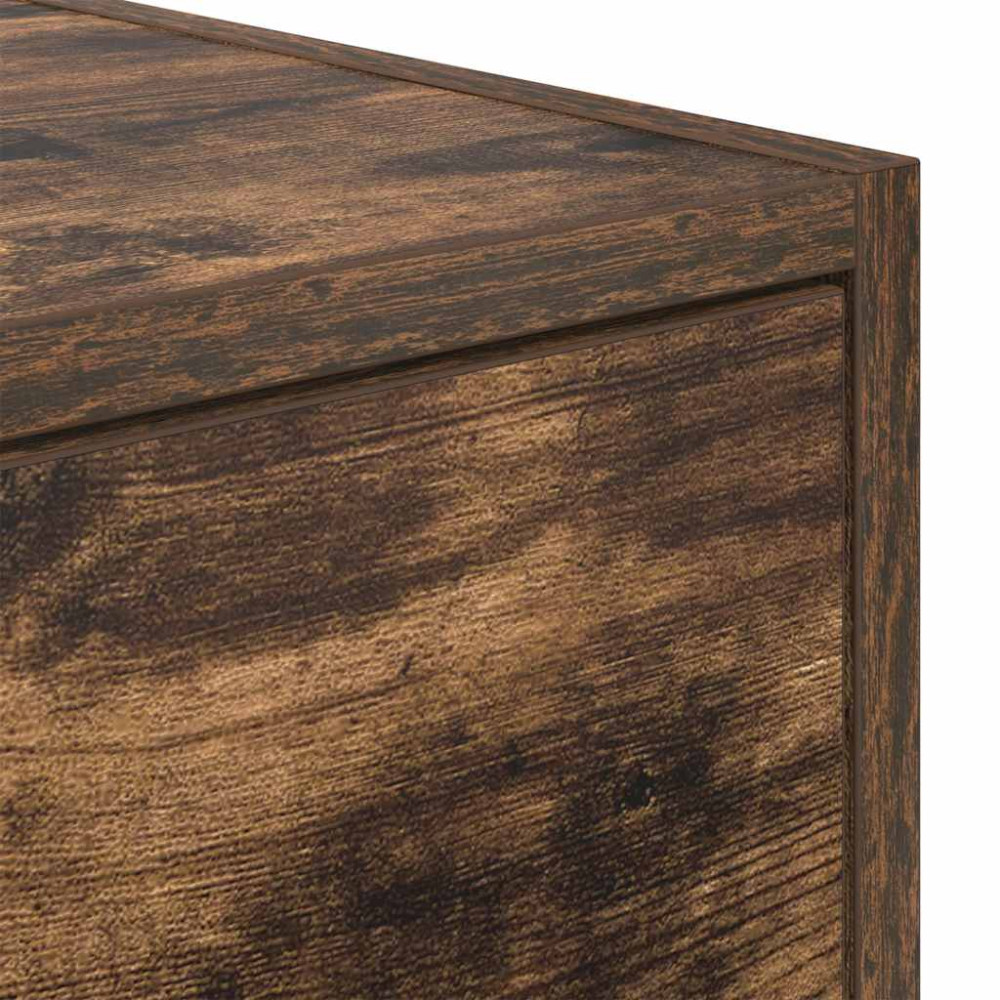 Produktbild för TV-bänkar 2 st rökt ek 60x31x25,5 cm konstruerat trä
