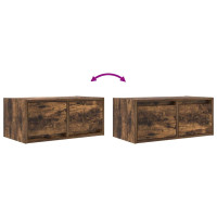 Produktbild för TV-bänkar 2 st rökt ek 60x31x25,5 cm konstruerat trä