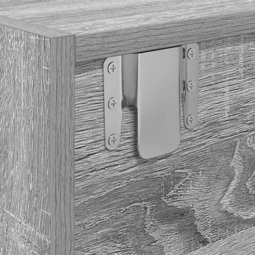 Produktbild för TV-bänkar 2 st grå Sonoma 60x31x25,5 cm konstruerat trä
