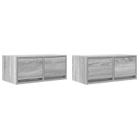 Produktbild för TV-bänkar 2 st grå Sonoma 60x31x25,5 cm konstruerat trä