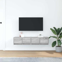 Produktbild för TV-bänkar 2 st grå Sonoma 60x31x25,5 cm konstruerat trä