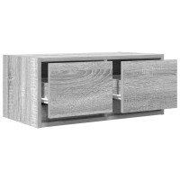 Produktbild för TV-bänkar 2 st grå Sonoma 60x31x25,5 cm konstruerat trä