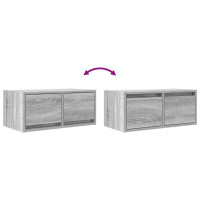 Produktbild för TV-bänkar 2 st grå Sonoma 60x31x25,5 cm konstruerat trä