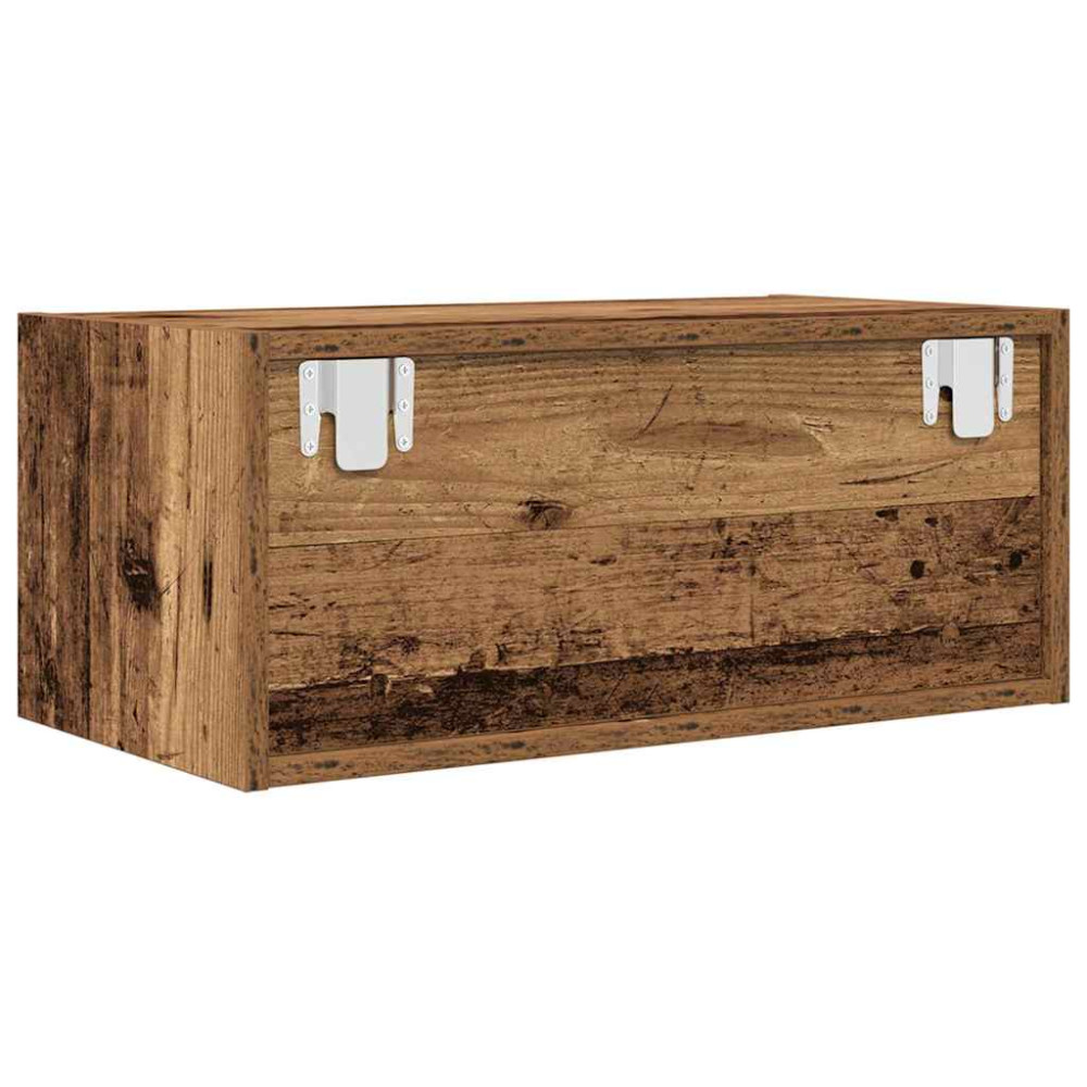 Produktbild för TV-bänkar 2 st gammalt trä 60x31x25,5 cm konstruerat trä