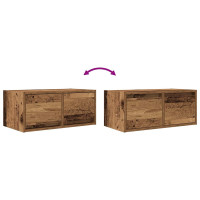 Produktbild för TV-bänkar 2 st gammalt trä 60x31x25,5 cm konstruerat trä