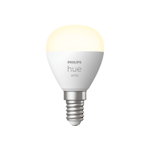 Philips Hue - LED-glödlampa - form: P45 - E14 - 5.7 W - varmt vitt ljus - 2700 K - vit