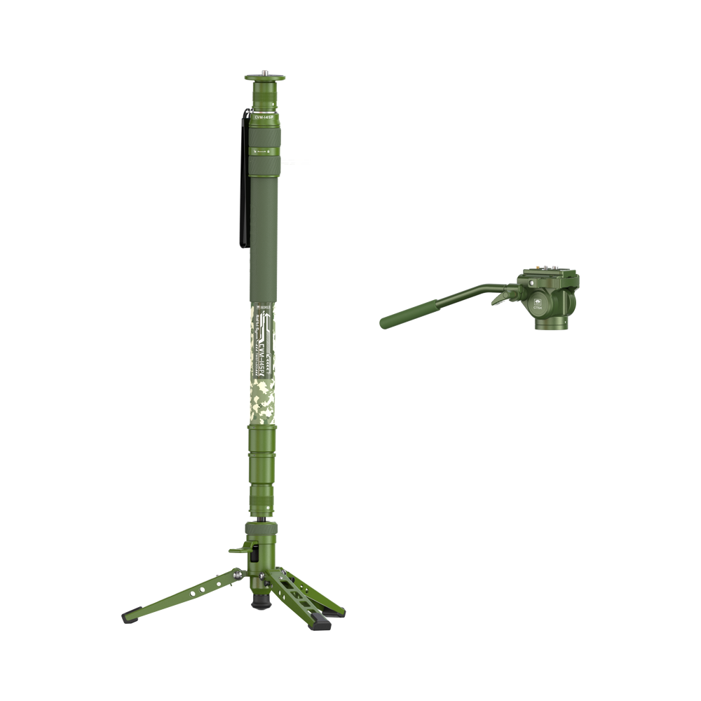 Produktbild för Sirui Monopod Video Set Pedal Version Camouflage CVM-145P + CT5X