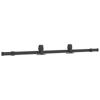 Produktbild för Skjutdörr med beslag svart 76x205 cm härdat glas