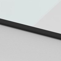 Produktbild för Skjutdörr med beslag svart 76x205 cm härdat glas