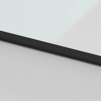 Produktbild för Skjutdörr med beslag svart 76x205 cm härdat glas