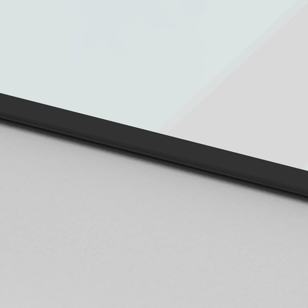 Produktbild för Skjutdörr med beslag svart 102,5x205 cm härdat glas