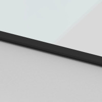 Produktbild för Skjutdörr med beslag svart 102,5x205 cm härdat glas