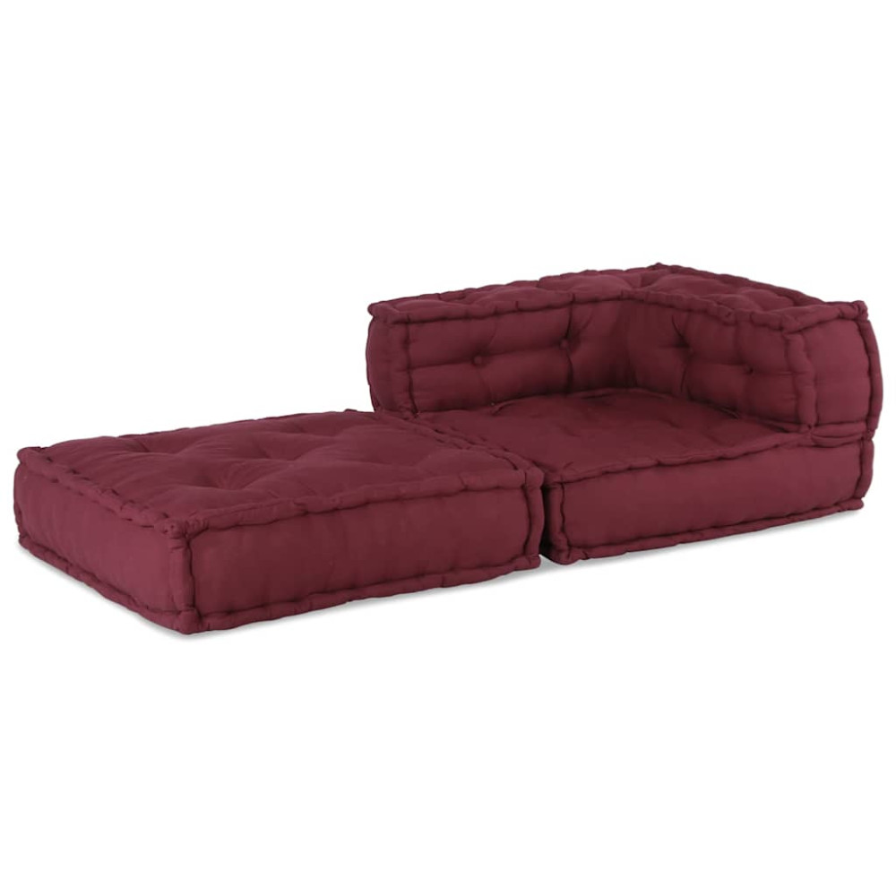Produktbild för Modulär soffa rödbrun 70x70x54 tyg