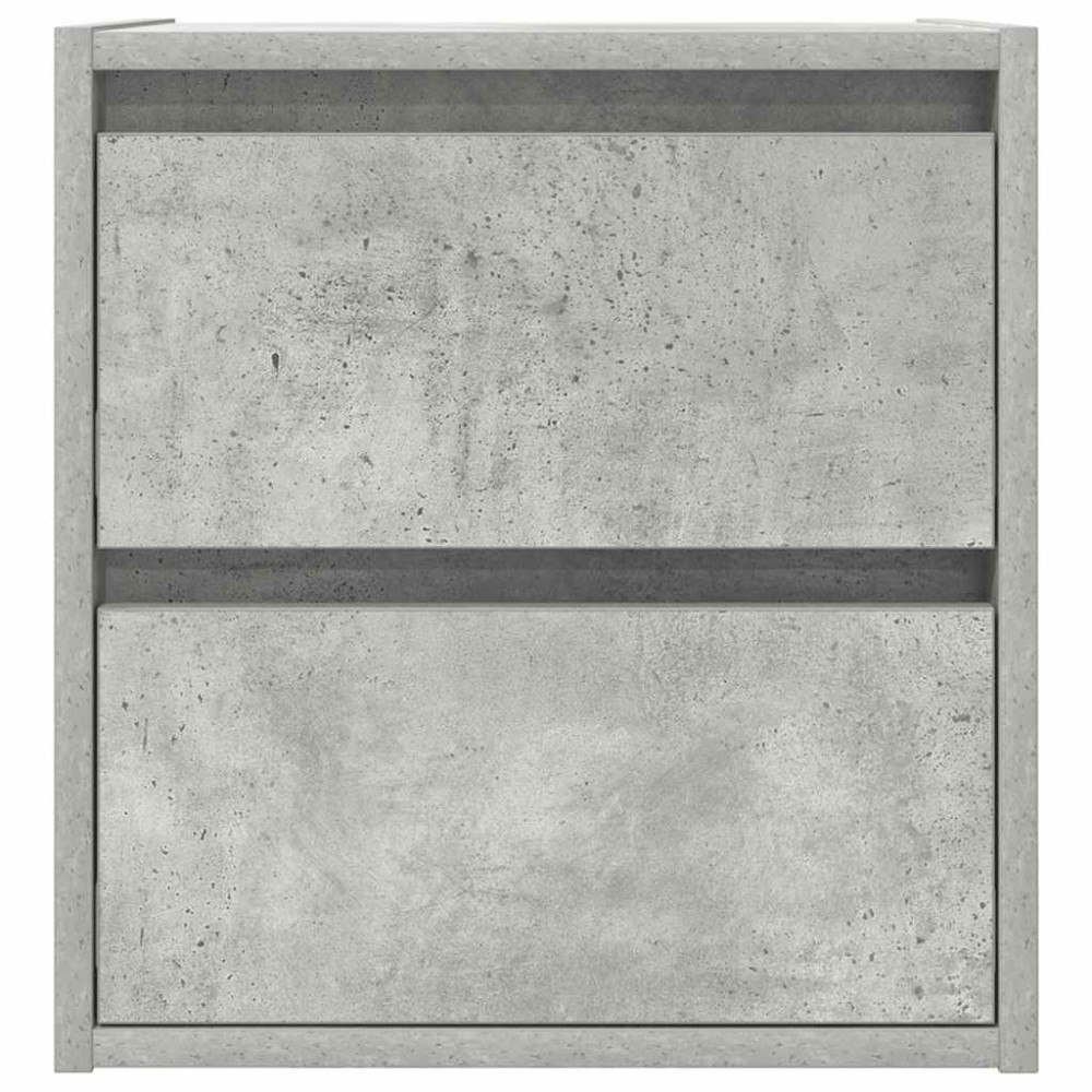 Produktbild för Vägghängt sängskåp betonggrå 38x34x40 cm