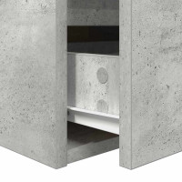 Produktbild för Vägghängt sängskåp betonggrå 38x34x40 cm
