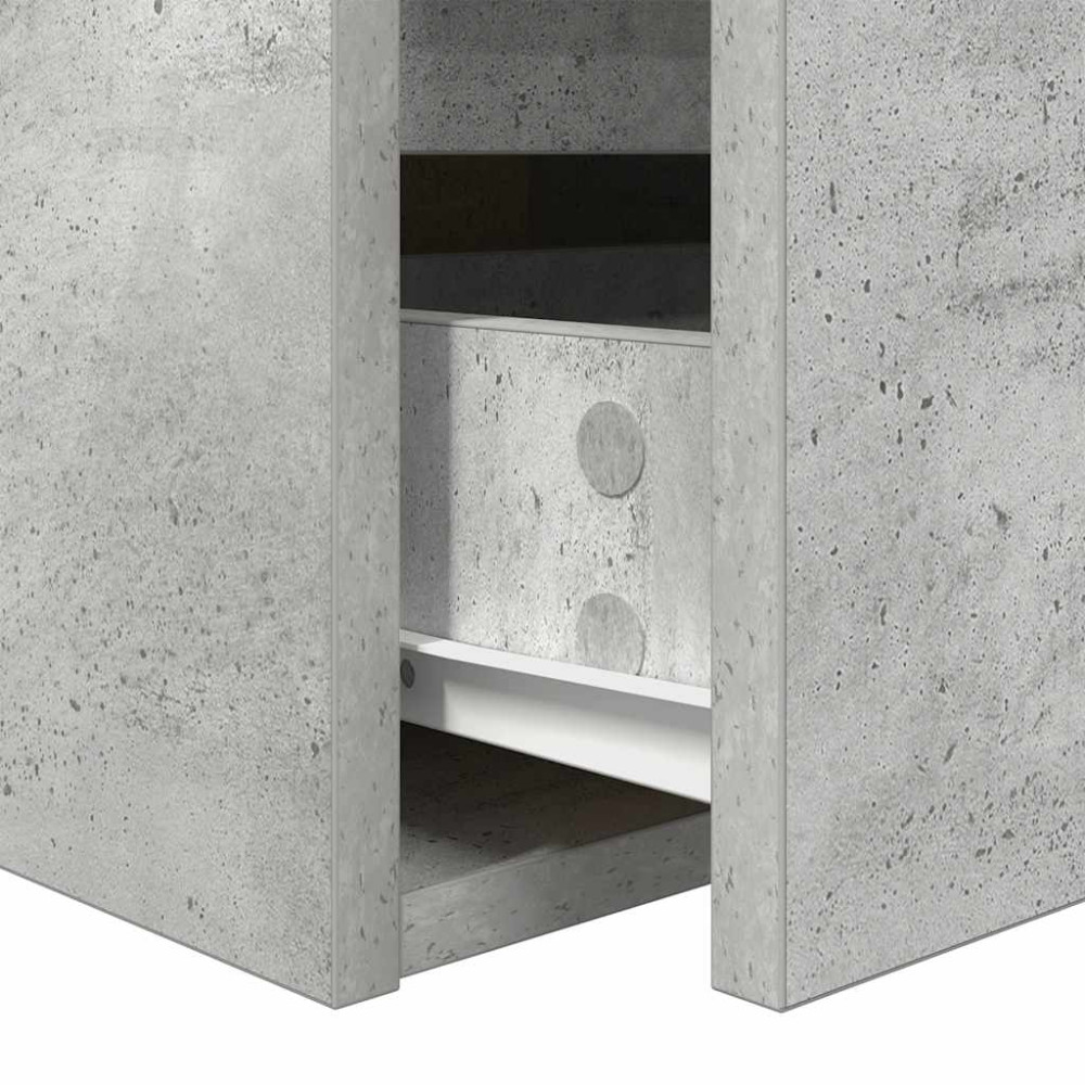 Produktbild för Väggmonterade sängskåp 2 st betonggrå 38x34x40 cm
