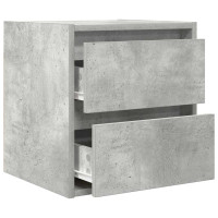 Produktbild för Väggmonterade sängskåp 2 st betonggrå 38x34x40 cm