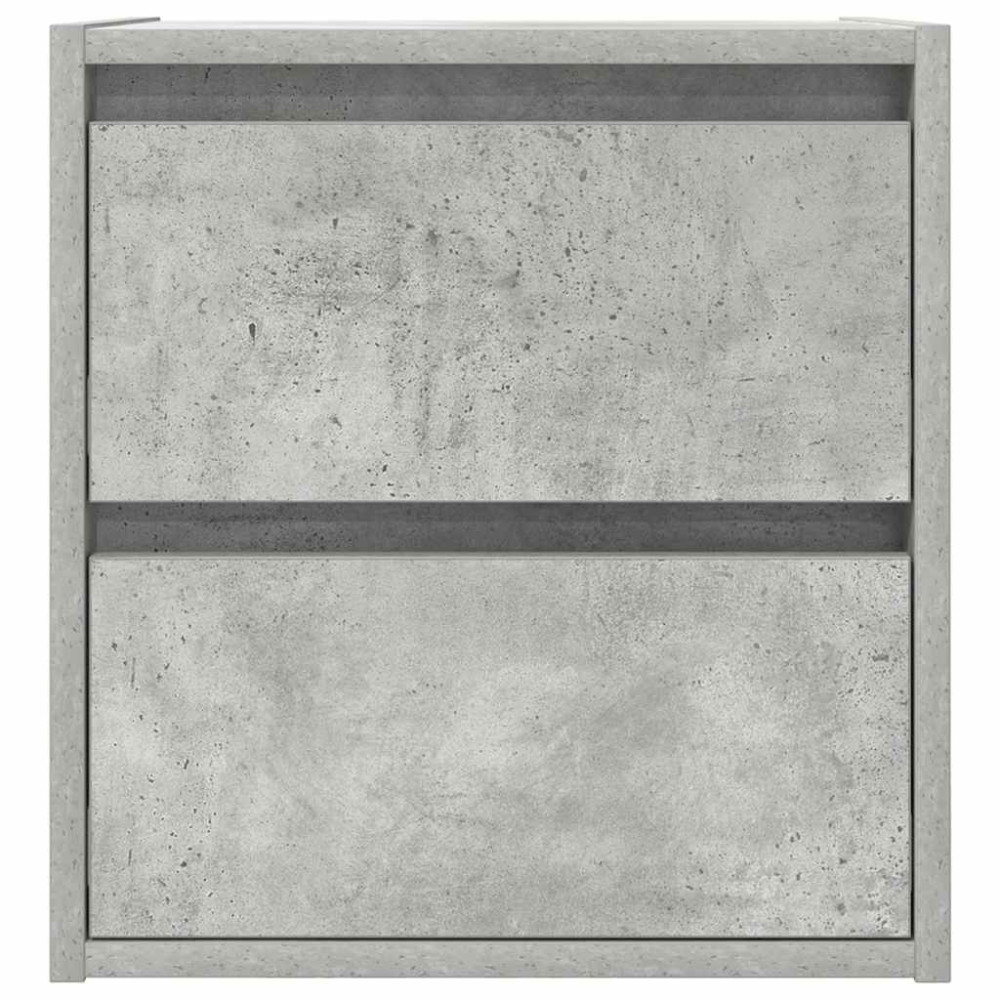 Produktbild för Väggmonterade sängskåp 2 st betonggrå 38x34x40 cm