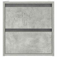 Produktbild för Väggmonterade sängskåp 2 st betonggrå 38x34x40 cm