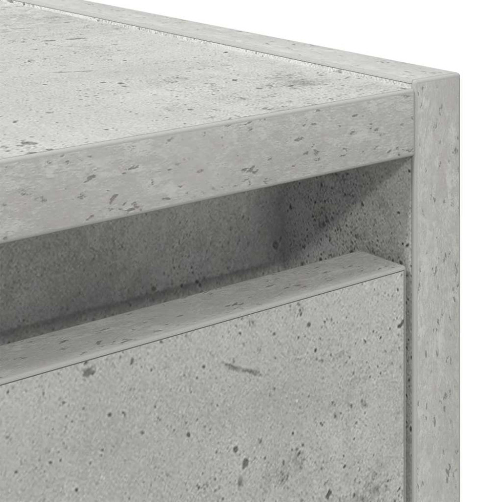 Produktbild för Väggmonterade sängskåp 2 st betonggrå 38x34x40 cm