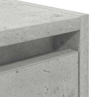 Produktbild för Väggmonterade sängskåp 2 st betonggrå 38x34x40 cm