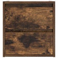 Produktbild för Väggmonterade sängskåp 2 st rökt ek 38x34x40 cm