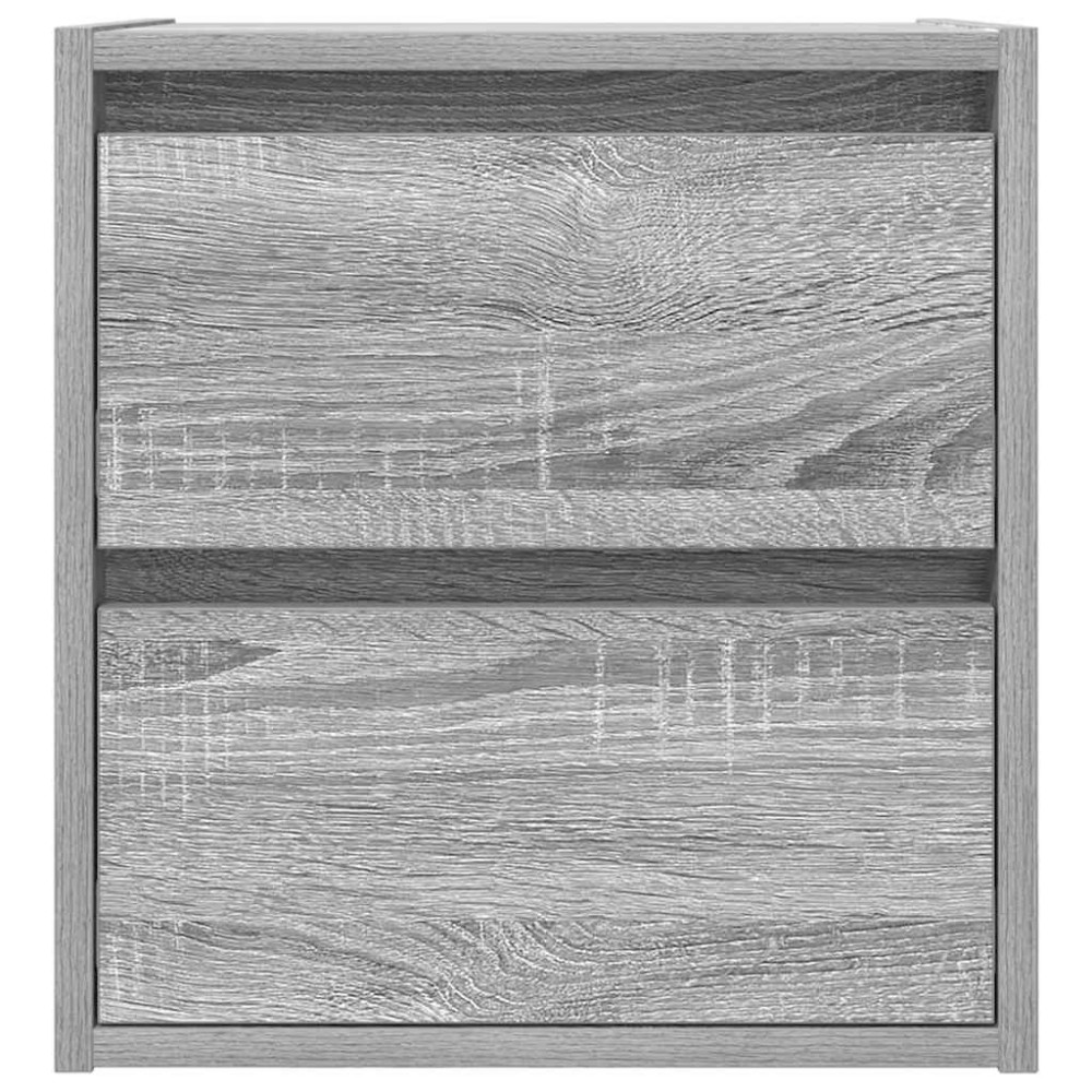 Produktbild för Väggmonterade sängskåp 2 st grå sonoma 38x34x40 cm