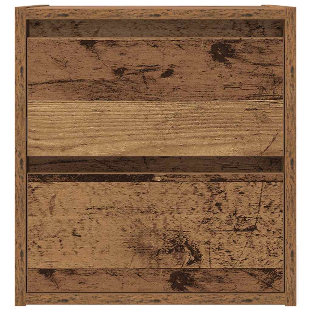 Produktbild för Väggmonterade sängskåp 2 st gammalt trä 38x34x40 cm