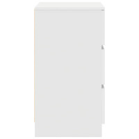 Produktbild för Sängbord med 3 lådor vit 39x35x65 cm