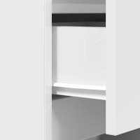 Produktbild för Sängbord med 3 lådor vit 39x35x65 cm